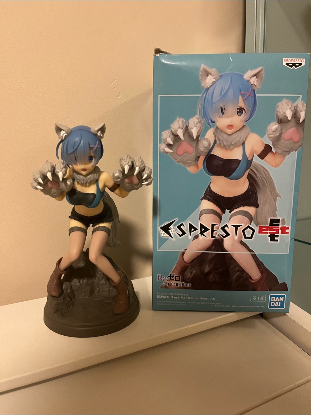 Blue Hair Cat Girl Figure - Blue